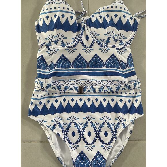 Kenny Flowers Swim One Piece Swimsuit Belted The Espana Swimwear - Picture 4 of 11